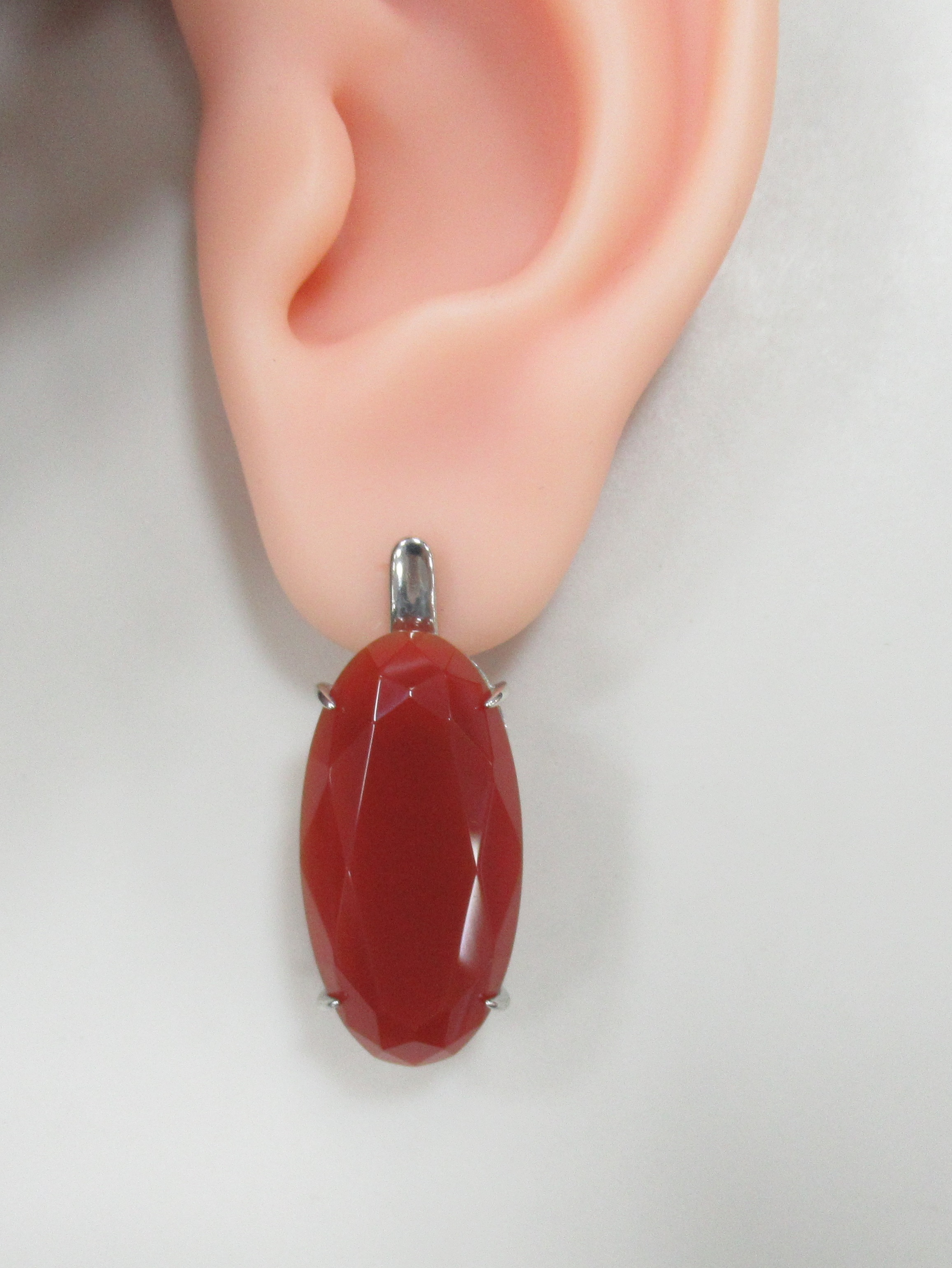 Серебряные серьги с агатами